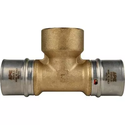 SFP-0007-000132 STOUT Тройник-переходник с внутренней резьбой 32х1"х32 для металлопластиковых труб прессовой