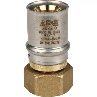 SFP-0016-001220 STOUT Переходник с накидной гайкой 1/2"х20 для металлопластиковых труб прессовой