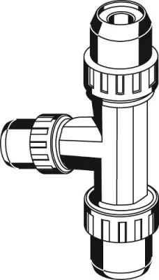 Тройник редукционный "ШиреФит" (20х16х20 мм) для трубопровода Зубр 51506-20-16-20