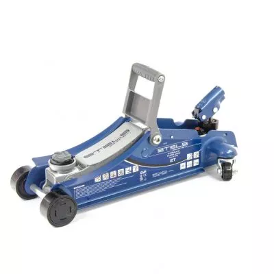 Домкрат гидравлический подкатной, поворотная рукоятка, 2 т, Low Profile, 100-350 мм Stels