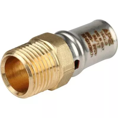 SFP-0001-001216 STOUT Переходник с наружной резьбой 1/2"х16 для металлопластиковых труб прессовой
