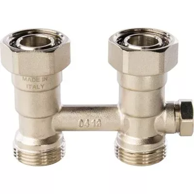 SVH-0001-000020 STOUT Узел нижнего подключения радиатора для однотрубной системы, прямой 3/4