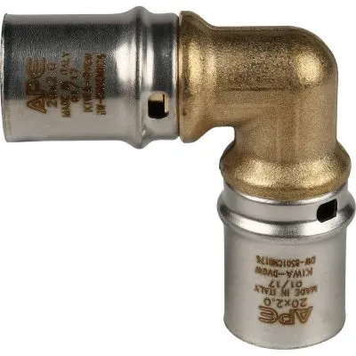 SFP-0009-002020 STOUT Угольник  90° 20х20 для металлопластиковых труб прессовой