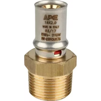 SFP-0001-003416 STOUT Переходник с наружной резьбой 3/4"x16 для металлопластиковых труб прессовой