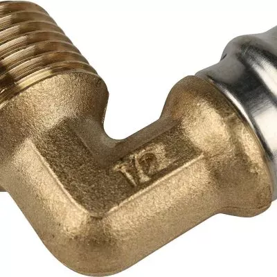 SFP-0011-001216 STOUT Угольник-переходник с наружной резьбой 1/2"х16 для металлопластиковых труб прессовой