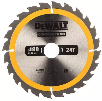 Пильный диск CONSTRUCT (190х30 мм; 24 ATB) Dewalt DT1944