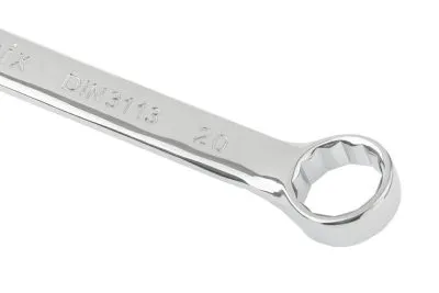 Ключ комбинированный, 20 мм, CrV, полированный хром Matrix