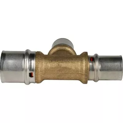 SFP-0005-262020 STOUT Тройник переходной 26х20х20 для металлопластиковых труб прессовой