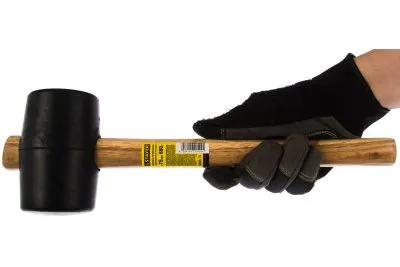 STAYER 680 г, киянка резиновая черная с деревянной ручкой 20505-75