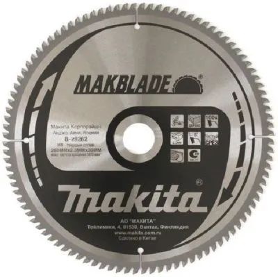 Пильный диск по дереву 260x30/15,88x2,3x100T Makita B-29262