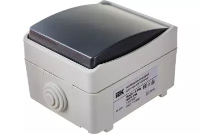 1-кнопочный выключатель IEK ФОРС наружный монтаж IP54 EVS13-K03-10-54-DC