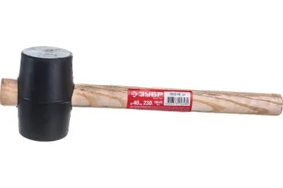 ЗУБР 230 г, киянка резиновая черная с деревянной ручкой 2050-40_z01