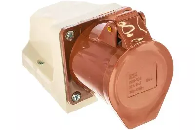 Розетка наружной установки IEK 32А 3P+Е 380В IP44 124 ИЭК PSR12-032-4