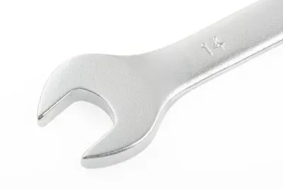 Ключ комбинированный, 14 мм, CrV, матовый хром Stels