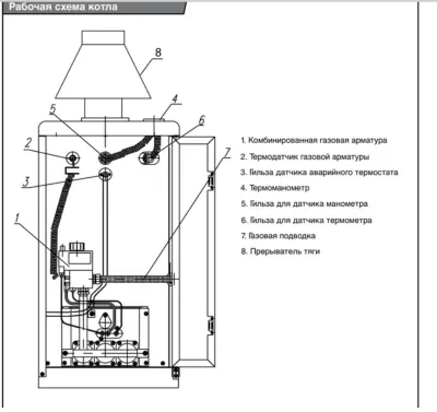 Котел газовый напольный Protherm волк 12 KSO - 12,5 кВт (одноконтурный, открытая камера сгорания)