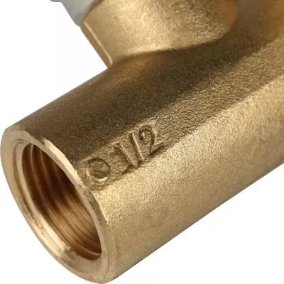 SFP-0012-001220 STOUT Угольник настенный с креплением удлинённый 1/2"х20 для металлопластиковых труб прессовой