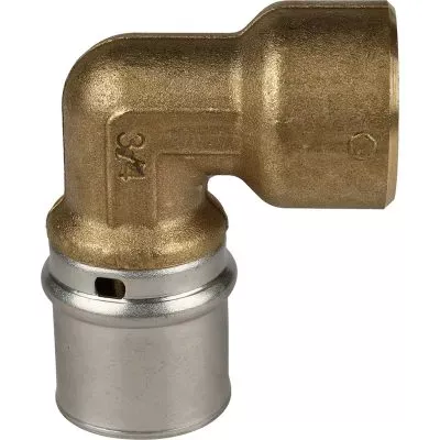 SFP-0010-003426 STOUT Угольник-переходник с внутренней резьбой 3/4"х26 для металлопластиковых труб прессовой