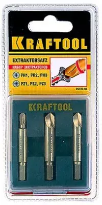 KRAFTOOL 3 шт., набор экстракторов поврежденного крепежа 26770-H3