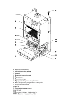 Котел газовый настенный Vaillant atmoTEC plus VUW 280/5-5 (двухконтурный, открытая камера сгорания)