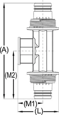 Тройник переходной (20х20 мм; 1/2") для трубопровода Зубр 51502-20-1/2-20