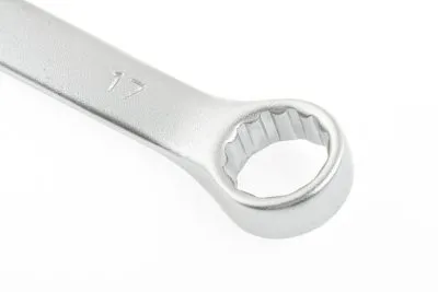 Ключ комбинированный, 17 мм, CrV, матовый хром Stels
