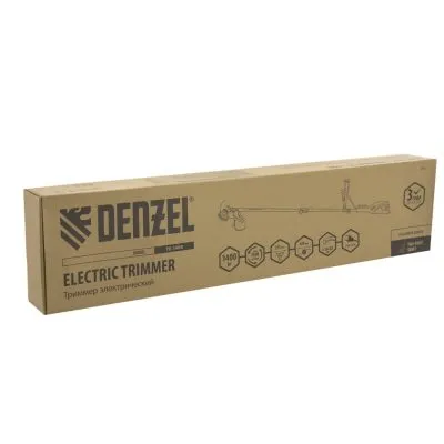 Триммер электрический TE-1400, 1400 Вт, 420 мм, катушка + диск, разборная штанга Denzel