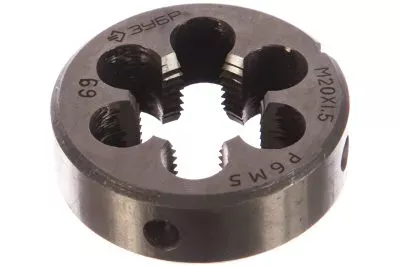 ЗУБР М20 x 1,5 мм, мелкий шаг, плашка круглая машинно-ручная 4-28023-20-1.5