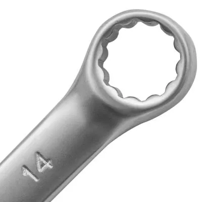 Ключ комбинированный, 14 мм, CrV, матовый хром Matrix