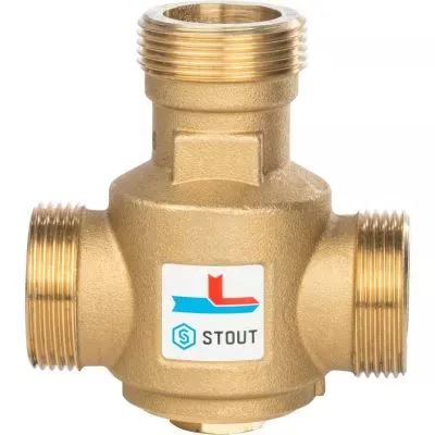 SVM-0030-325504 STOUT Термостатический смесительный клапан G 1" 1/4 НР 55°С