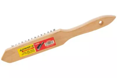 STAYER 5 рядов, деревянная ручка, стальная, щетка проволочная 35020-5