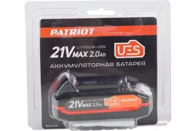 Аккумулятор BR 21VMax Pro UES (21 В; 2 А*ч; Li-ion) PATRIOT 180301120