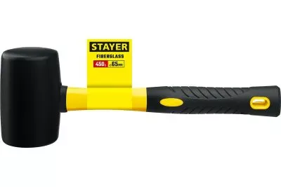 STAYER 680 г, киянка резиновая черная с фиберглассовой ручкой 2054-75 Профессионал
