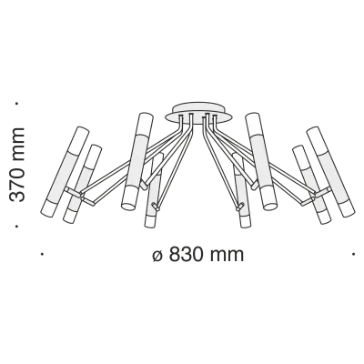 Потолочный светильник Technical MOD620CL-16B