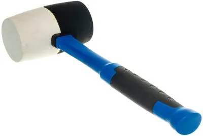 ЗУБР 900 г, киянка резиновая черно-белая с фиберглассовой ручкой 20532-900 Профессионал