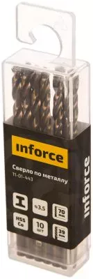 Inforce сверло по металлу HSS-Co 3,5x70мм 10 штук в упаковке 11-01-443