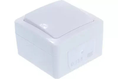Одноклавишный выключатель IEK Гермес PLUS ВС20-1-0-ГПБ наружный IP54 829428