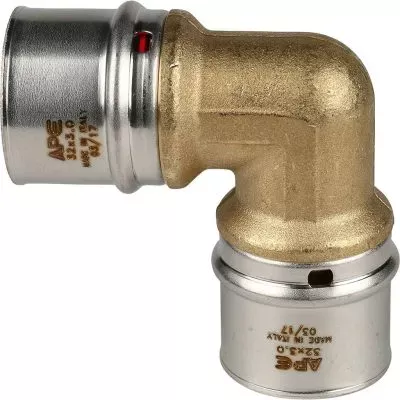 SFP-0009-003232 STOUT Угольник  90° 32х32 для металлопластиковых труб прессовой
