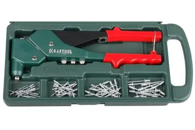 KRAFTOOL заклепки 2.4-4.8 мм, заклепочник поворотный RX-360 31176