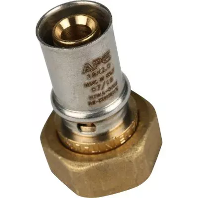 SFP-0016-003416 STOUT Переходник с накидной гайкой 3/4"х16 для металлопластиковых труб прессовой