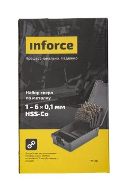Inforce набор сверл по металлу 1-6*0,1мм HSS-Co 11-01-328