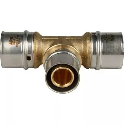 SFP-0005-322632 STOUT Тройник переходной 32х26х32 для металлопластиковых труб прессовой