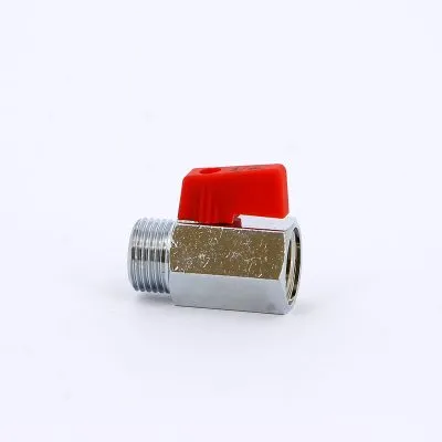 Кран шаровой ITAP MINI 126 - 1/2' (НР/ВР, PN15, Tmax 90°С, ручка-флажок красная)