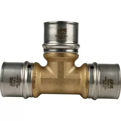 SFP-0006-323232 STOUT Тройник равнопроходный 32х32х32 для металлопластиковых труб прессовой