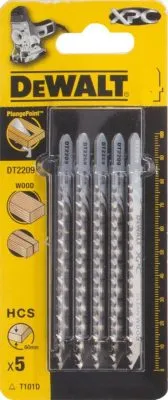 Пилки для лобзика по дереву (100 мм; шаг зубьев 4.2 мм) 5 шт. DeWalt DT2209