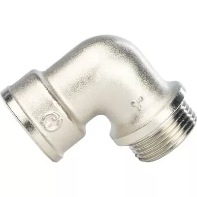 SFT-0016-000001 STOUT Угольник с упором НВ никелированный 1"
