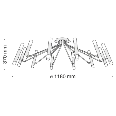 Потолочный светильник Technical MOD620CL-24B