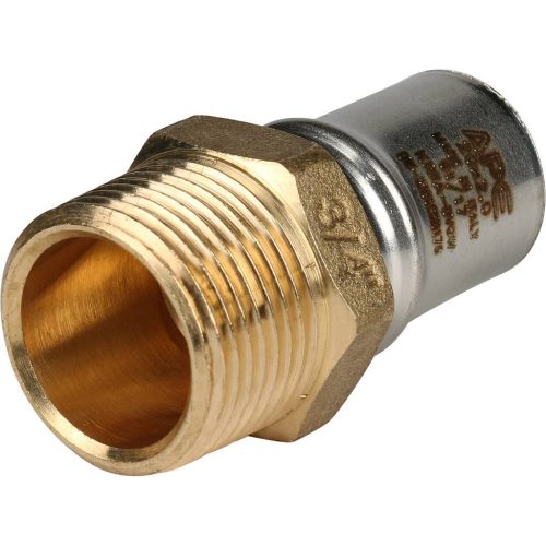 SFP-0001-003420 STOUT Переходник с наружной резьбой 3/4"х20 для металлопластиковых труб прессовой