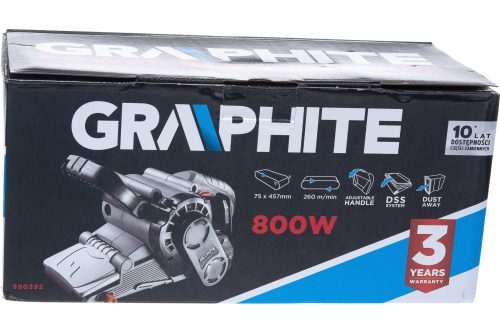 Ленточная шлифовальная машина GRAPHITE 59G392