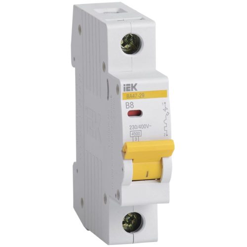 Автоматический выключатель IEK ВА47-29 1Р, 8А, 4,5кА, характеристика В MVA20-1-008-B