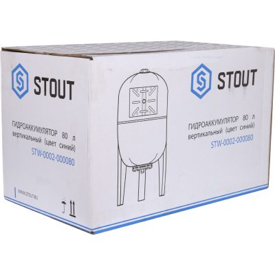 STW-0002-000080 STOUT Расширительный бак, гидроаккумулятор 80 л. вертикальный (цвет синий)